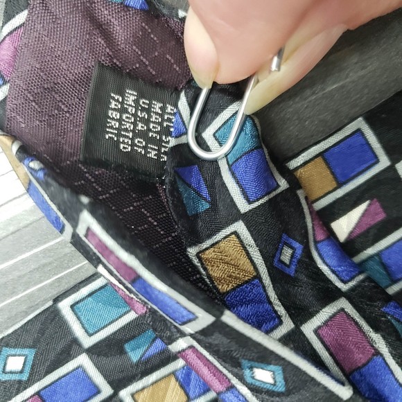 Christian Dior Monsieur Black Print Silk Men's Necktie - Gently Used - Picture 3 of 4